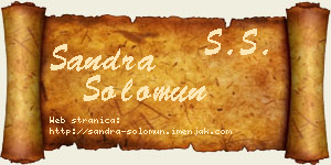 Sandra Solomun vizit kartica
